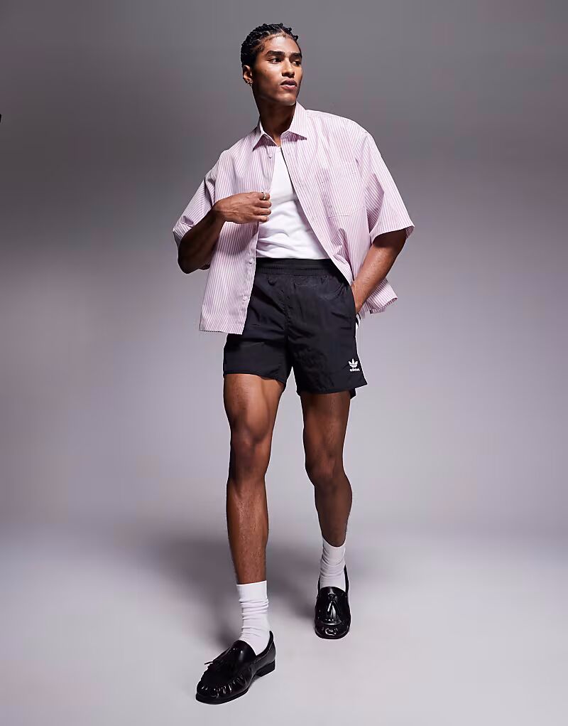Шорты-спринтеры с тремя полосками черного цвета Adidas Originals — фото 3