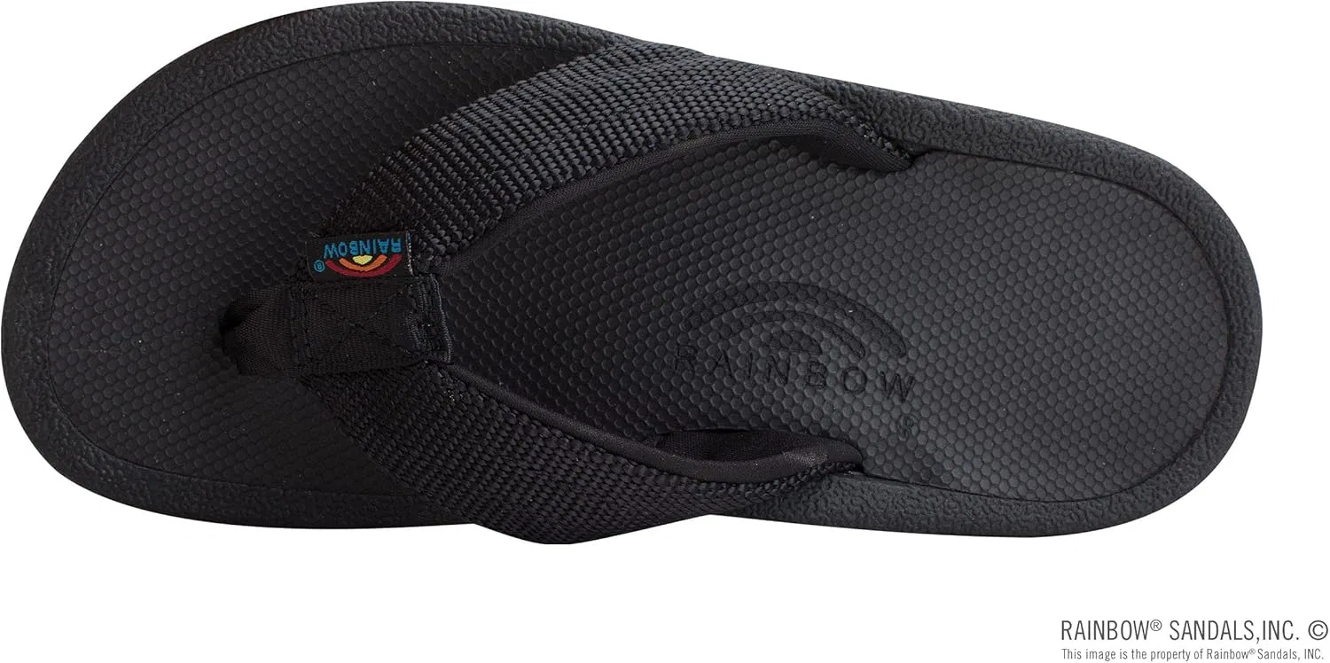 Мужские ортопедические сандалии Rainbow Sandals Mariner с резиновой стелькой и поддержкой свода стопы, Uniform Black — фото 3