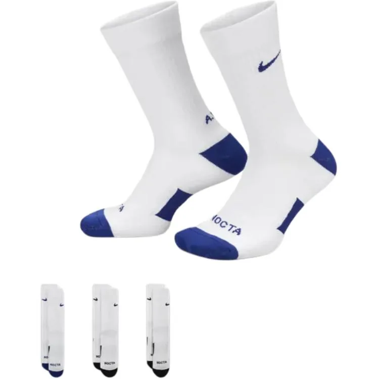 Nike Носки Nocta L'Art Crew, набор из 3 пар, белый/темный королевский синий/белый/черный — фото 3