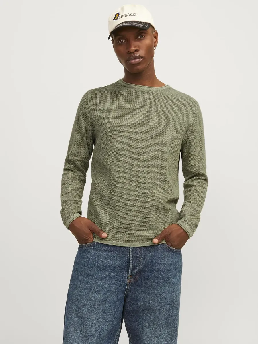 

Свитер с круглым вырезом Jack & Jones "JJDEAN KNIT CREW NECK", зеленый