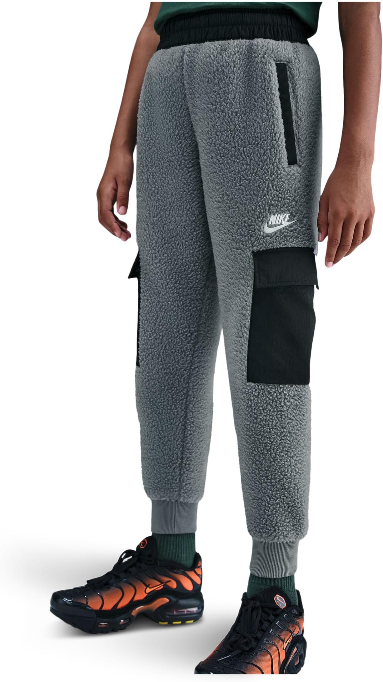 

Флисовые брюки-карго Sportswear Club Nike Kids, Smoke Grey/Black/White