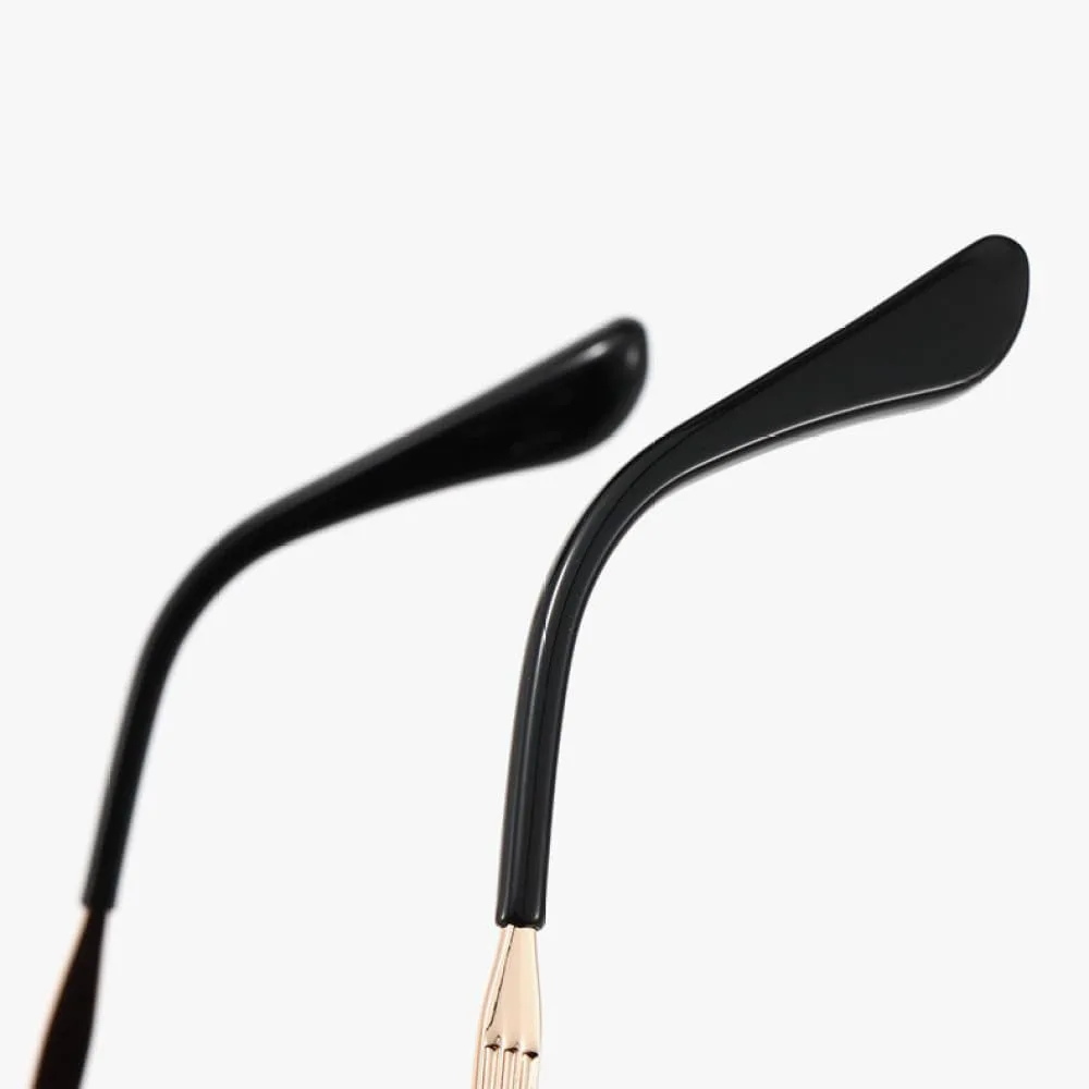 

Солнцезащитные очки без оправы для женщин и мужчин, винтажные, металлические, с защитой от УФ-излучения (UV400), линзы с защитой от морского прибоя MTZJH, C3