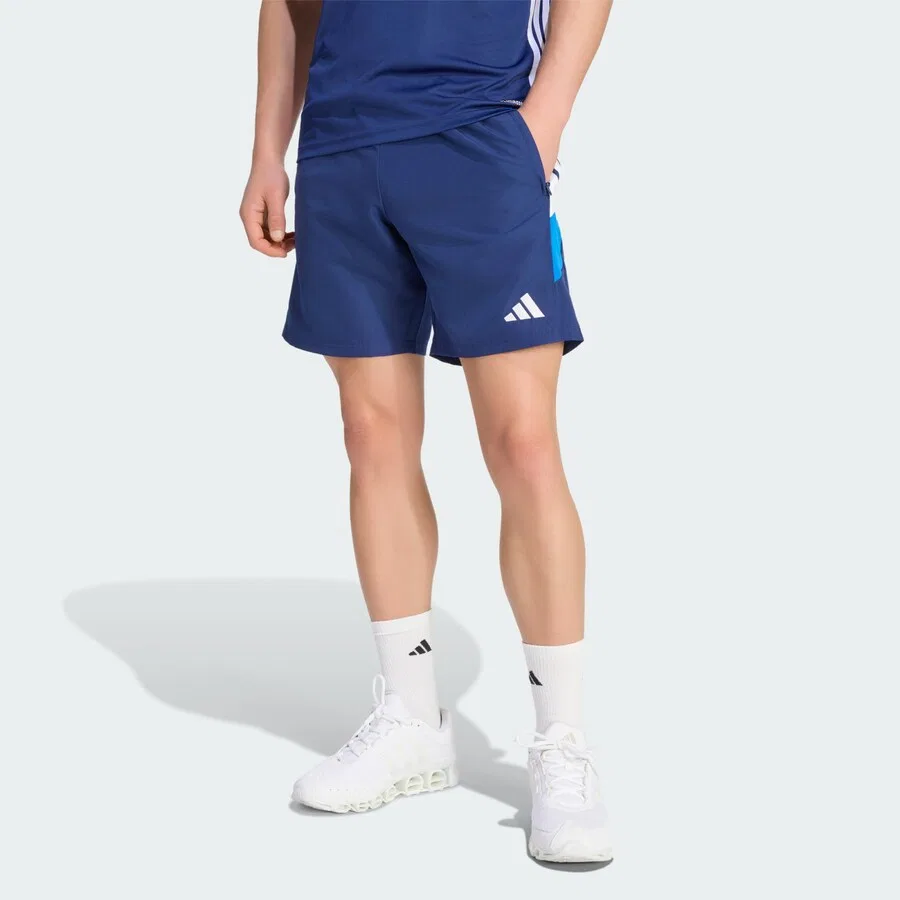 Спортивные брюки ADIDAS PERFORMANCE Regular Workout Pants 'Tiro Es' в лазурном и темно-синем цветах — фото 2