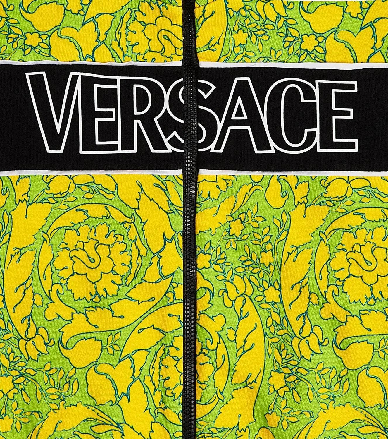 Свитшот хлопковый с принтом Versace Kids, желтый — фото 2