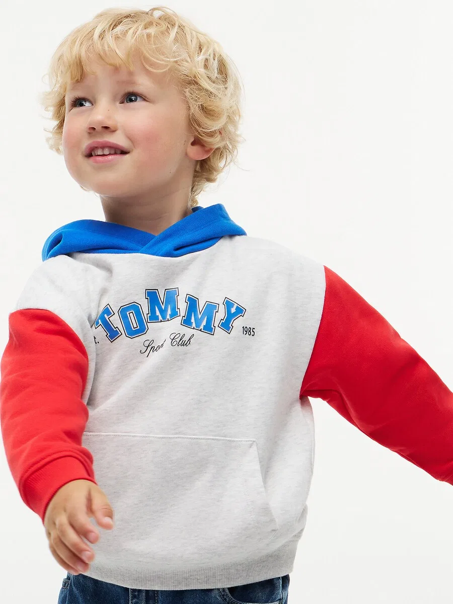 Толстовка TOMMY HILFIGER светло-серого цвета — фото 4