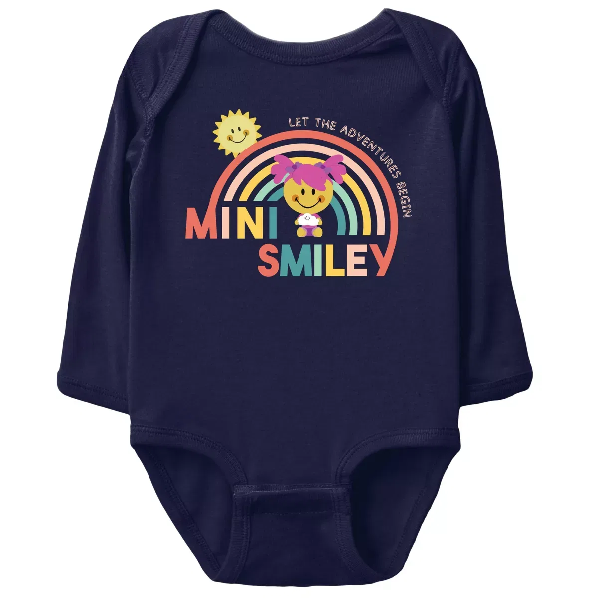 Детское боди с длинным рукавом Mini Smiley Let The Adventures Begin Aria The Juniper Shop, Navy