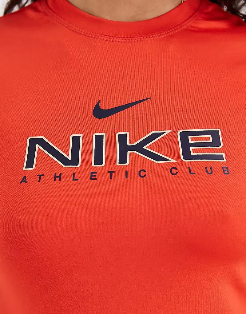 Футболка мини с графикой в стиле колледжа Nike, красный — фото 3