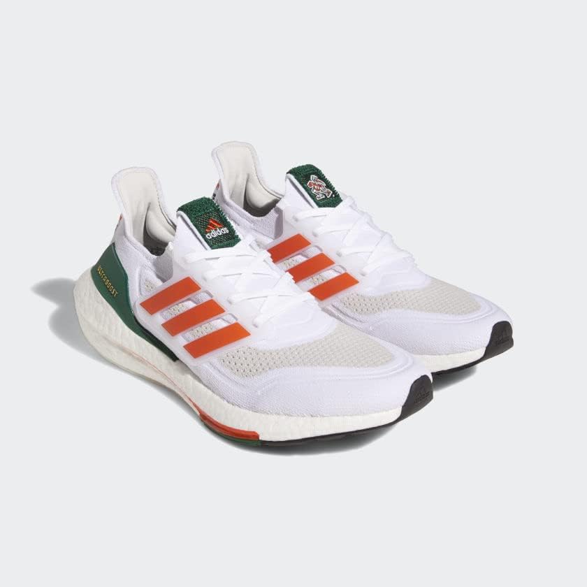 Мужские кроссовки Adidas Ultraboost 21, белый/оранжевый/серый — фото 2
