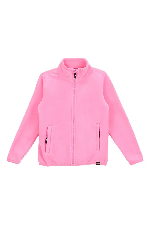 Детские свитшот для девочек с высоким воротником Relaxed Fit, Jeep, Pink