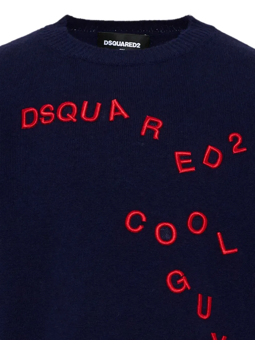 Свитер с вышитым логотипом-нашивкой Dsquared2 Kids, синий — фото 3
