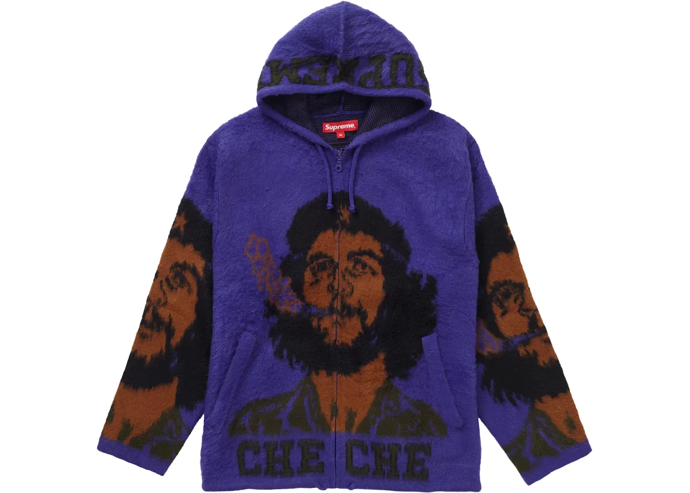 Мужской свитшот на молнии с капюшоном Supreme, Purple