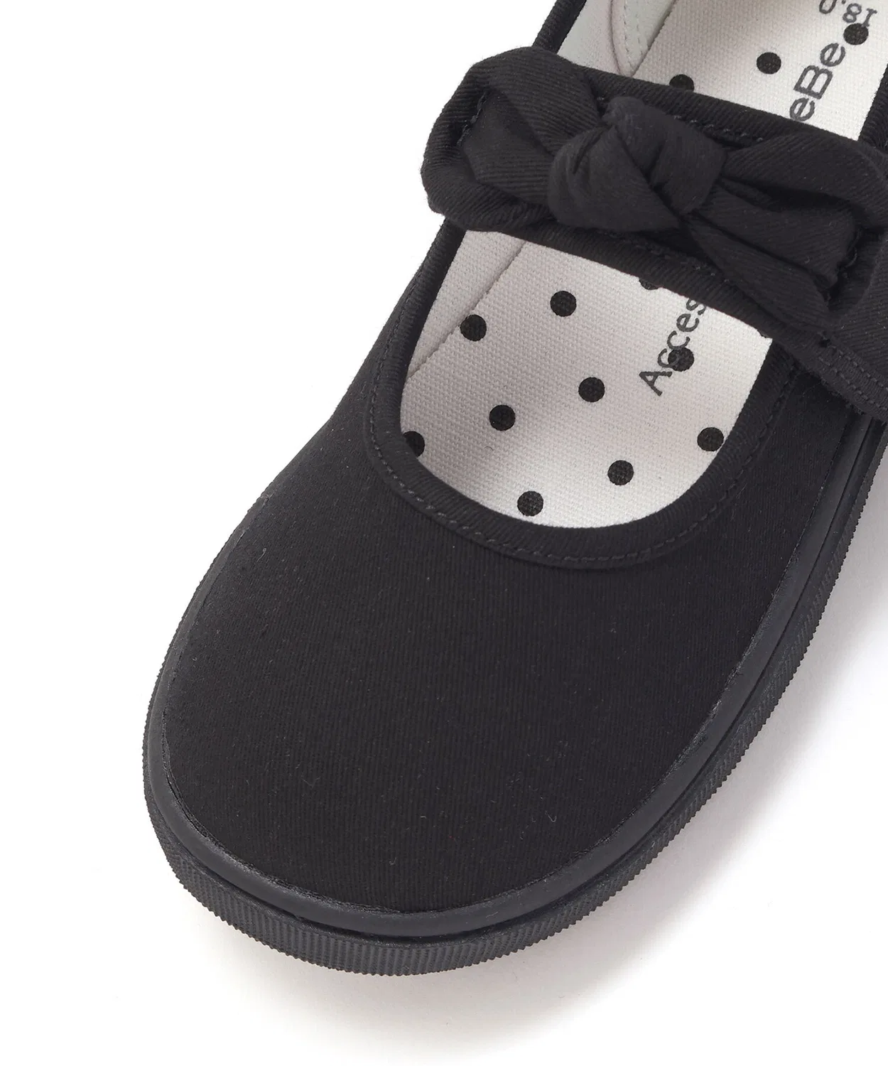 Детские туфли-кроссовки с бантом и липучкой 13-20 см BeBe, Black — фото 4