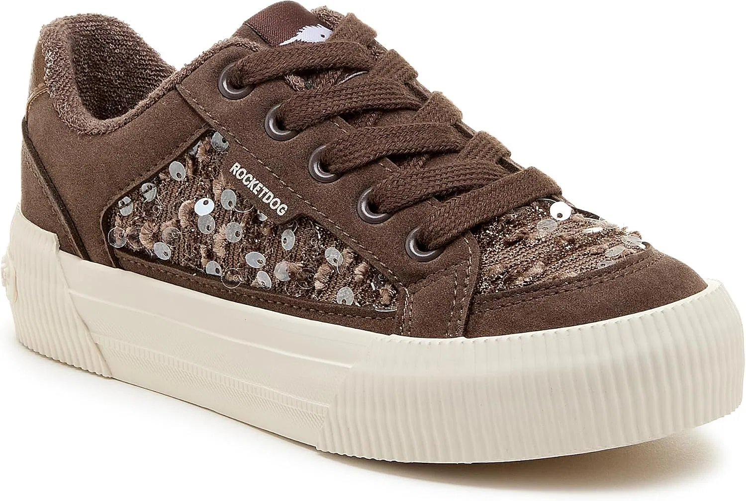 Детские кроссовки для девочек с пенной подошвой Cheery Comfort Rocket Dog, Sequins Brown