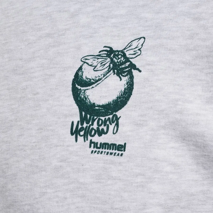 Детский спортивный свитшот с принтом Loose Crew Sweatshirt Hummel, Серый — фото 4