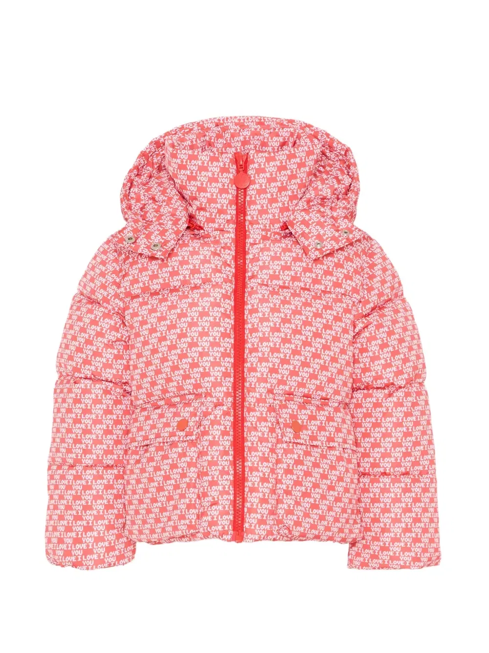 Утепленная куртка с логотипом Stella McCartney Kids, красный