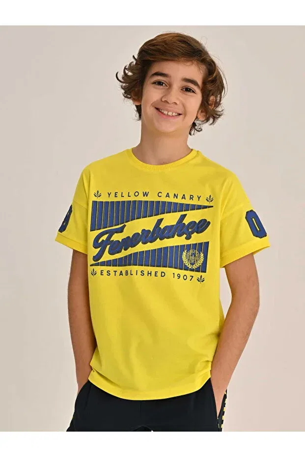 Детская футболка для девочек с принтом Children'S College Fenerbahçe 1907 Tshirt Fenerium, Yellow