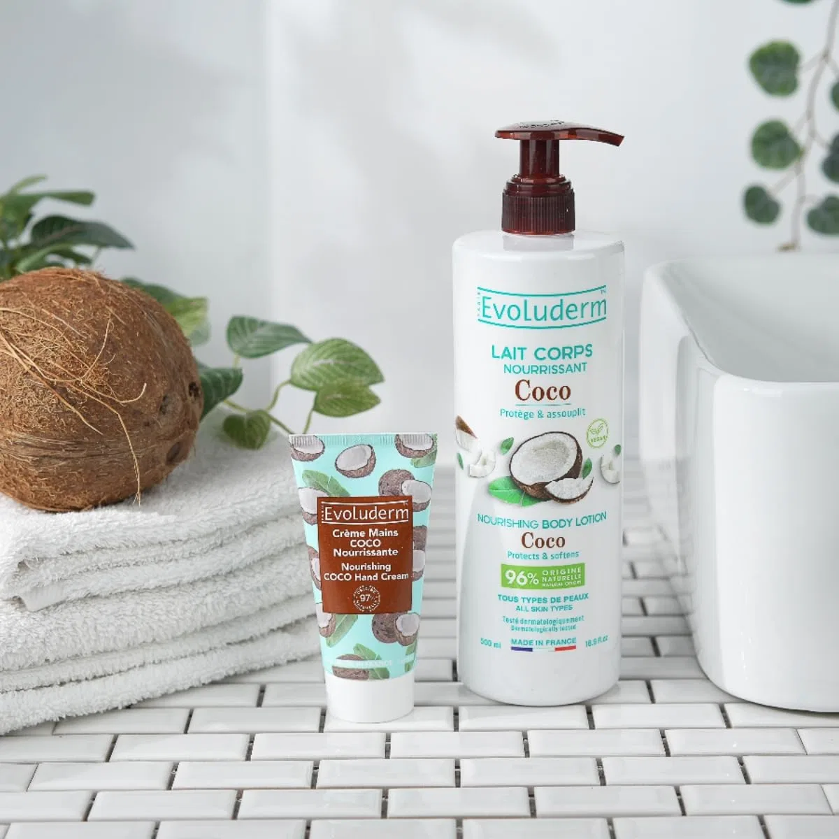 Набор для тела и волос Evoluderm Coconut Fibre, 5 средств, 1.65 кг, Harmony