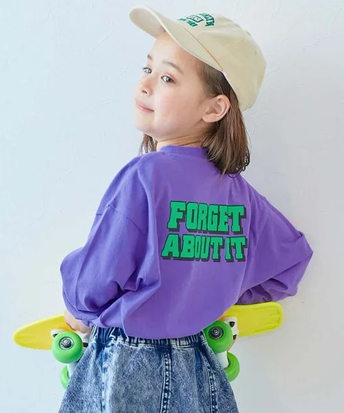 Детская футболка с длинным рукавом с принтом, Oversize, devirock, Purple