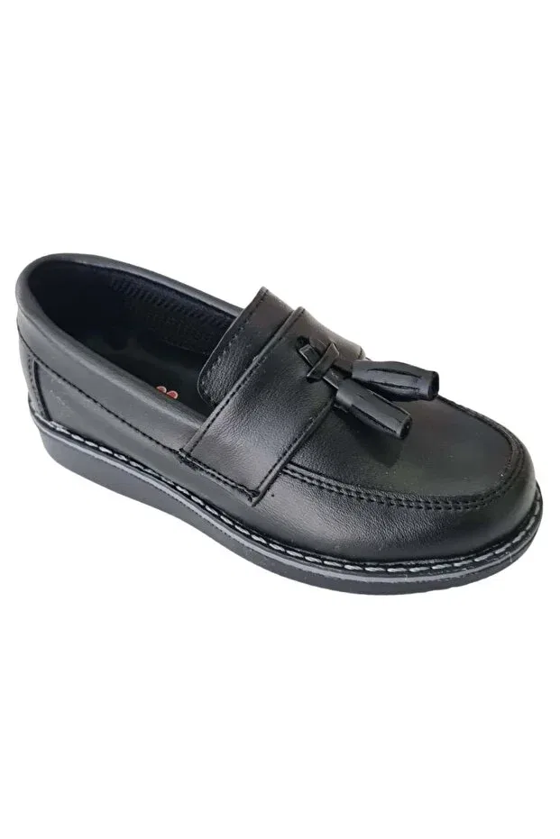 Детские лоферы для мальчиков с кисточкой Ww Waka Waka Kids Store, Black