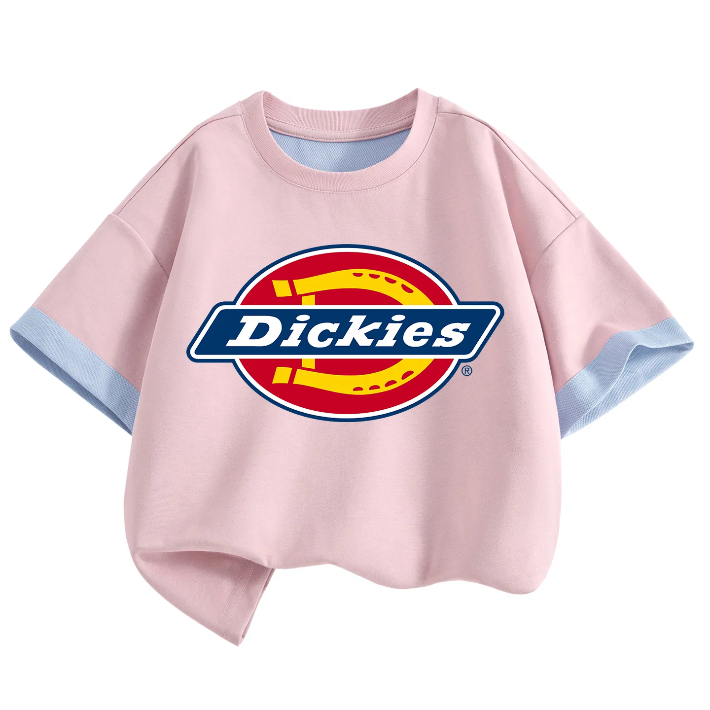 Детская футболка с круглым вырезом S Logo Pink Dickies