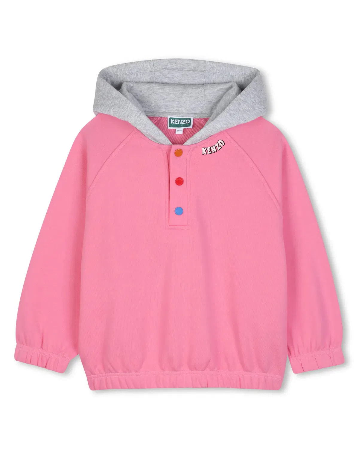 Детское худи для девочек с принтом Kenzo Kids, Rosa