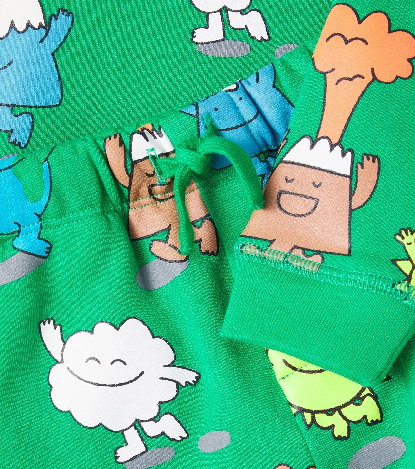 Комплект из футера с принтом Baby Heart Stella Mccartney Kids, зеленый — фото 3