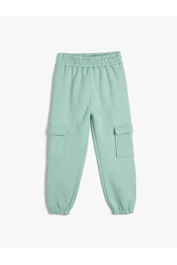 Детские спортивные штаны для девочек с карманами Koton, Green