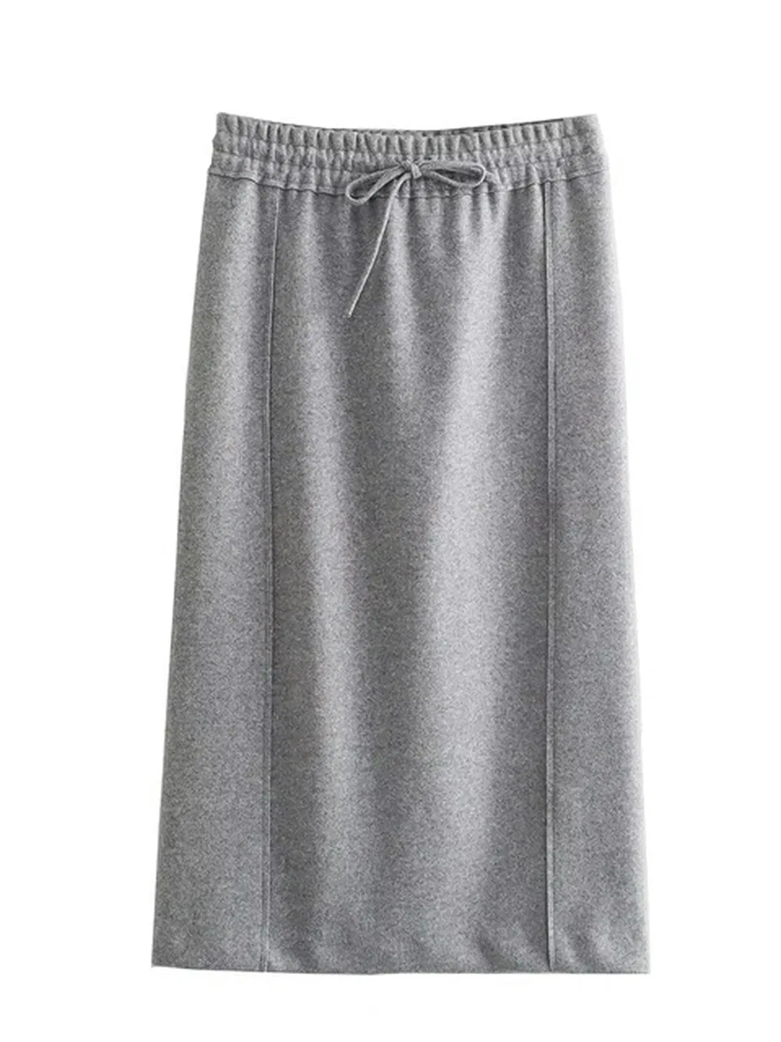Женский свободный кардиган с капюшоном и молнией, серый, Skirt Only 02