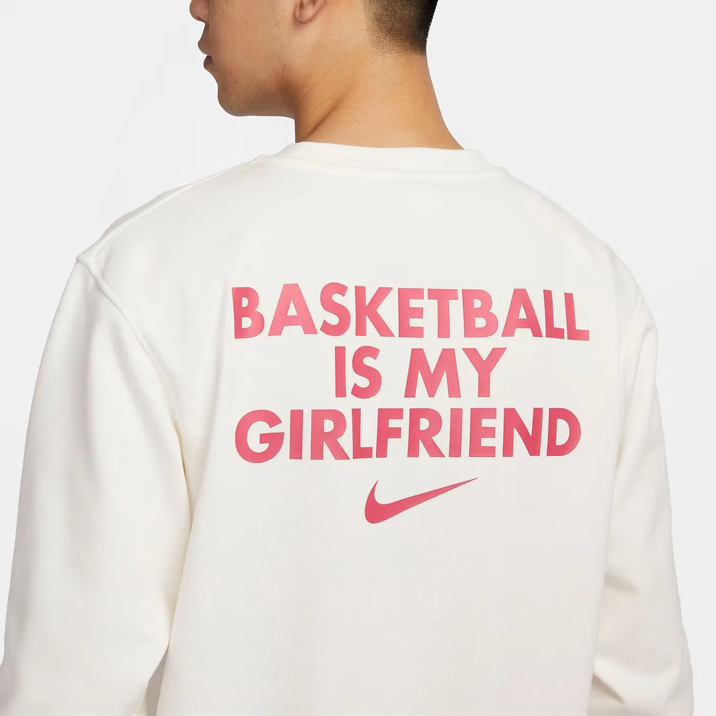 Свитшот с принтом ко Дню святого Валентина Nike, белый — фото 3