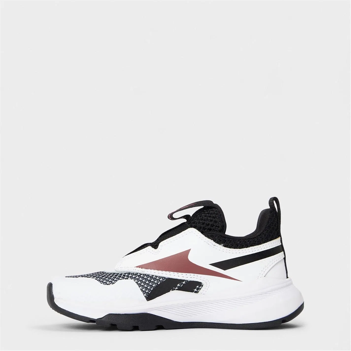 Детские кроссовки для девочек с принтом Reebok Xt Sprinter Slip, White Black Classicburgundy — фото 2