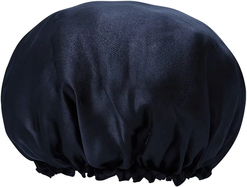 Шапочка для душа Satin, TOPTIE, черная