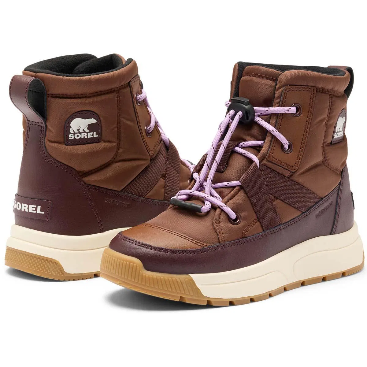 Зимние ботинки для детей с утеплителем 200 г Whitney III Mid Waterproof Sorel, Dark Auburn/Red Lodge