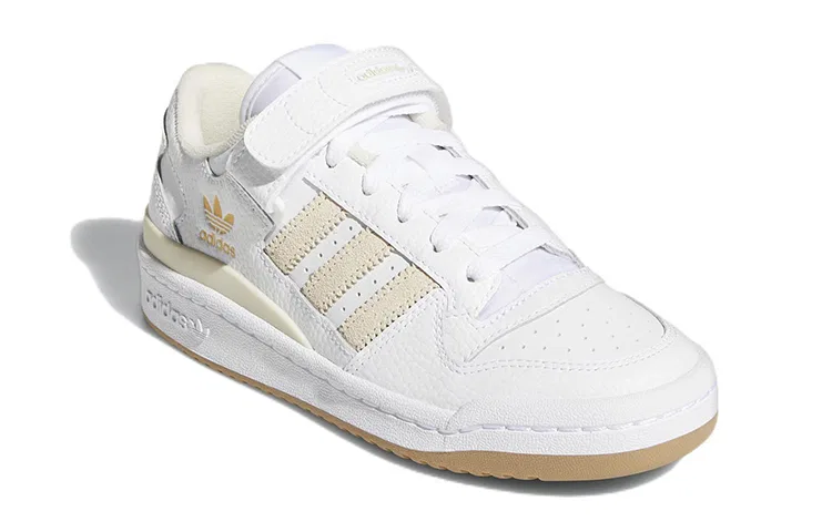 Детские кроссовки для скейтбординга с низким верхом, на липучке FORUM Low, Adidas Originals, Ecru — фото 4