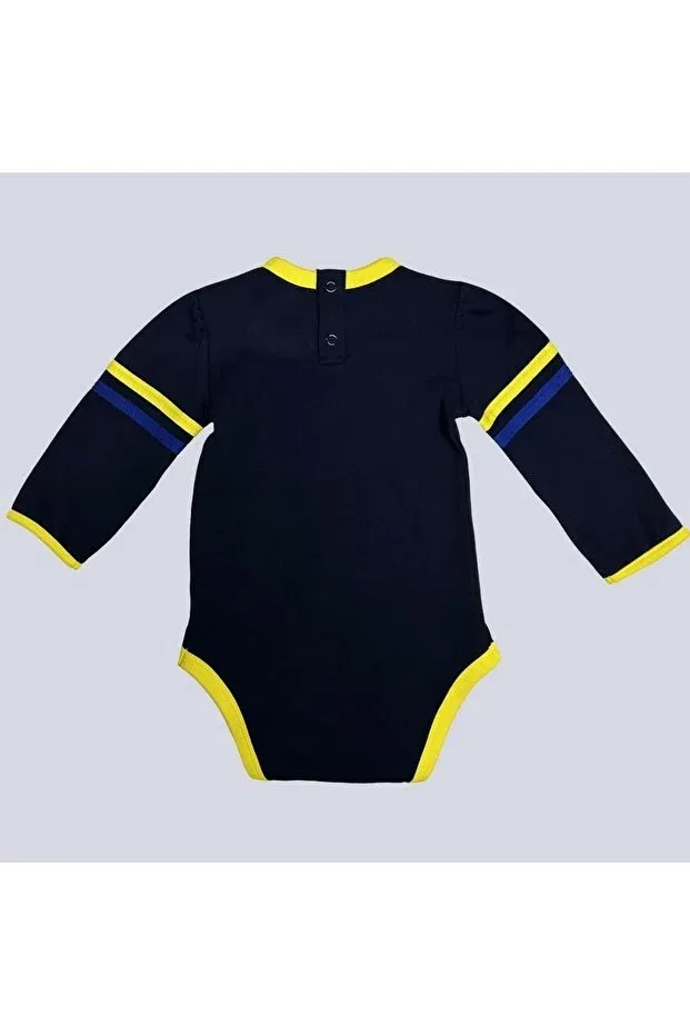 Детская толстовка для девочек с принтом S.K. 25/26 baby bodysuit sweatshirt Fenerbahçe, Navy Blue — фото 2