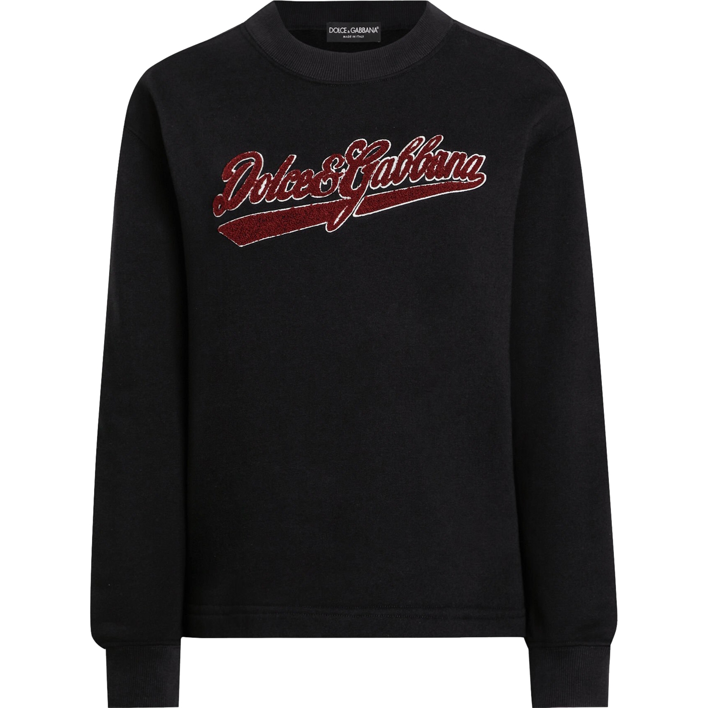 Свитшот Dolce & Gabbana Cotton With Patch, черный