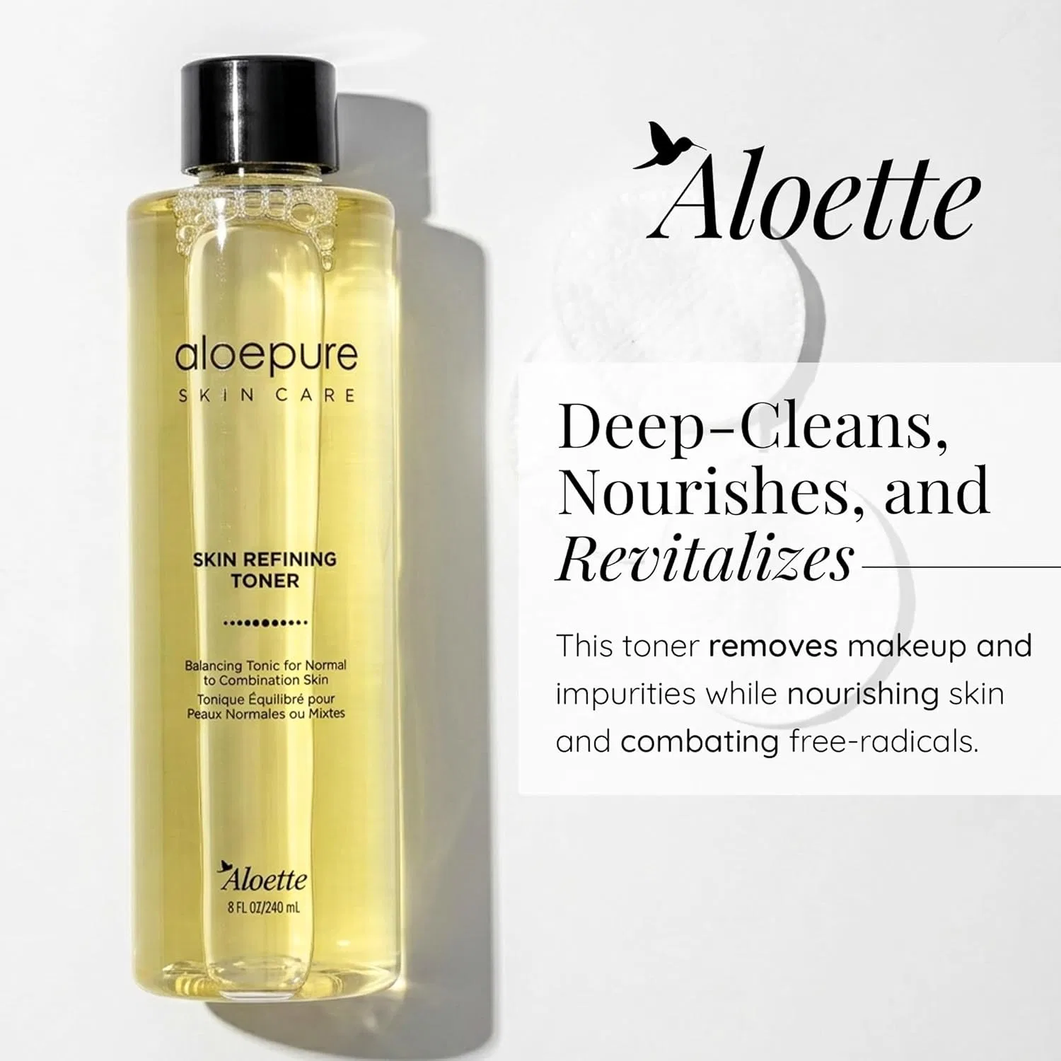 Тонер Aloette Aloepure Skin Refining, 240 мл — фото 2