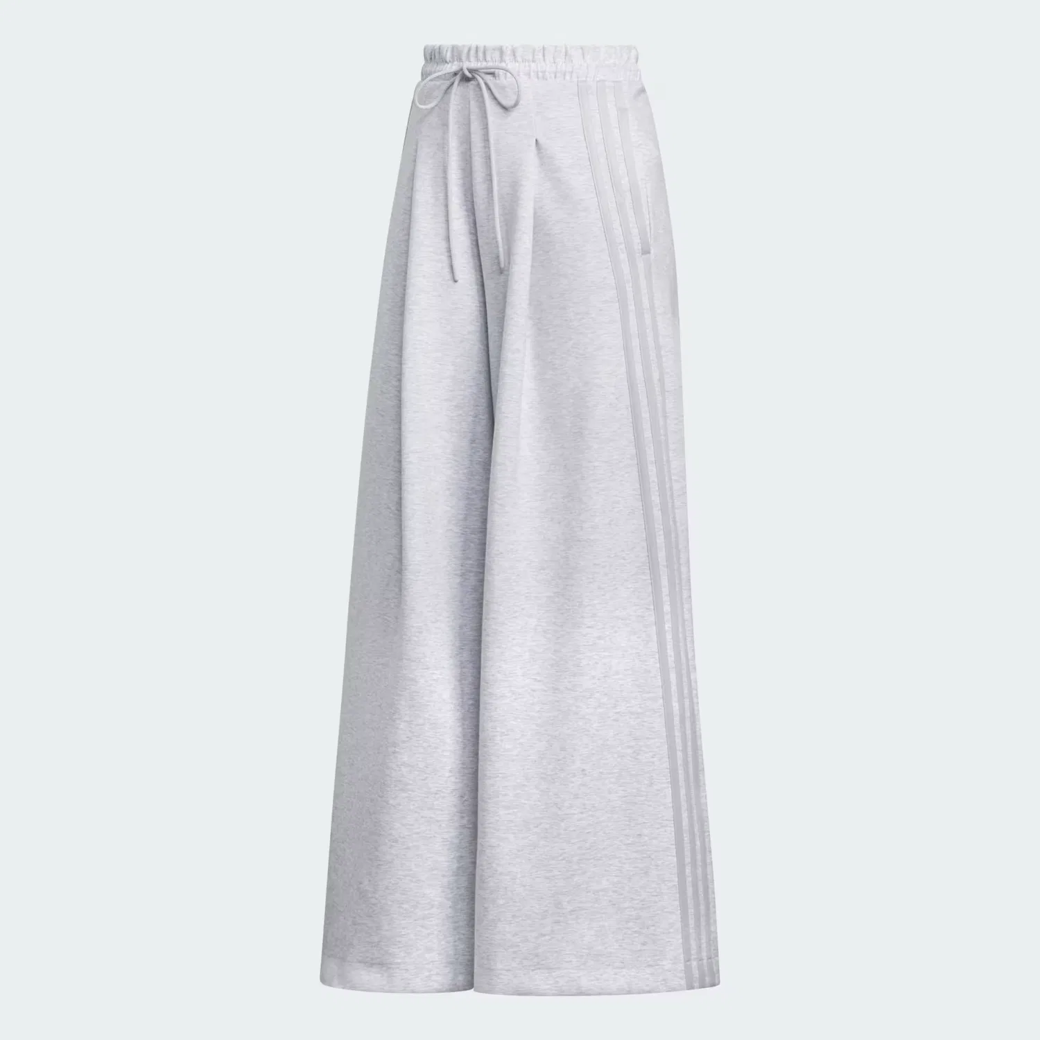 Женские брюки свободного кроя Wide Leg Pants Adidas Originals, светло-серый меланж — фото 4