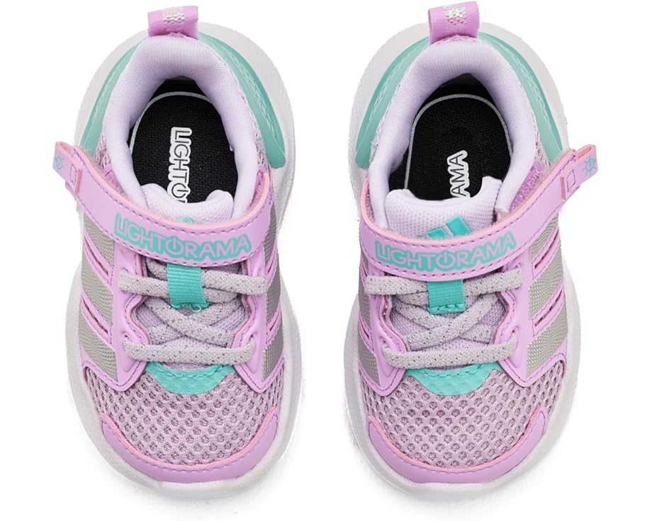 Детские кроссовки Adidas Lightorama Runner Elastic Lace Adidas Kids, Ice Lavender/Silver Metallic/Flash Aqua — фото 2