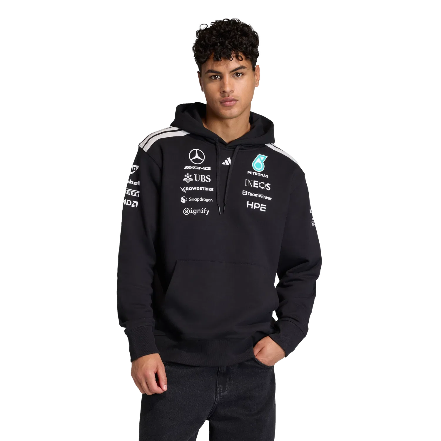 Мужское худи Formula 1 Team Driver Adidas, черный — фото 2