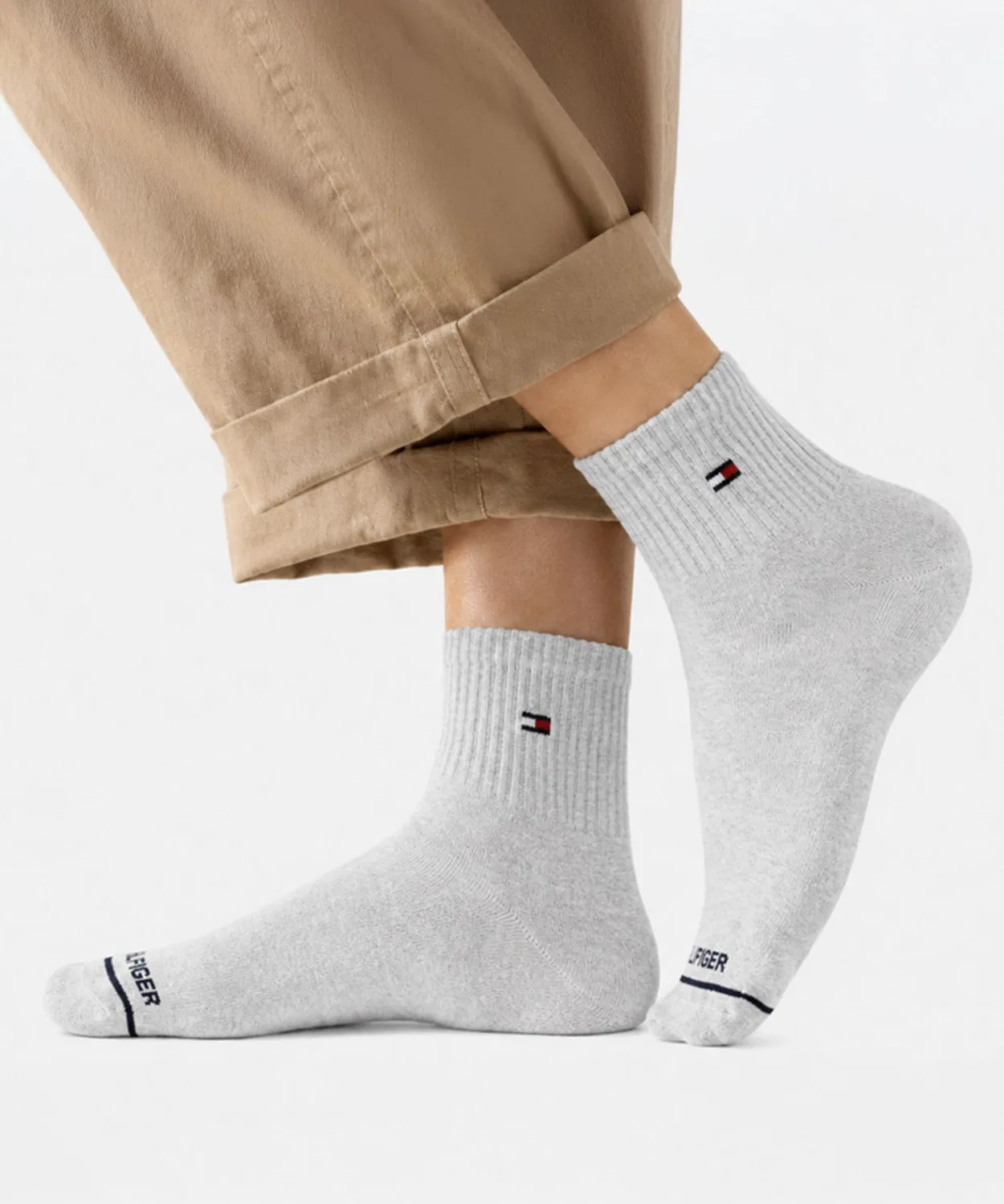 Мужские и женские носки-комплект 3 пары с логотипом TOMMY HILFIGER, Black — фото 3