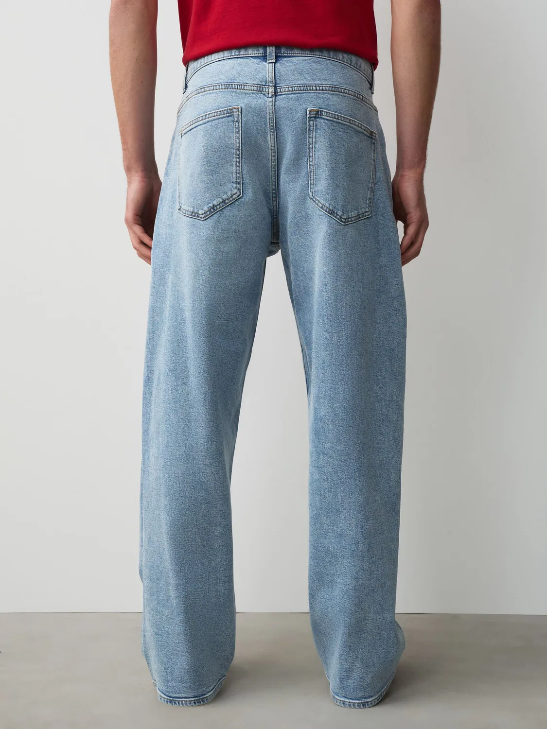 Джинсы свободного кроя Bleach Blue Denim Next, голубой — фото 4