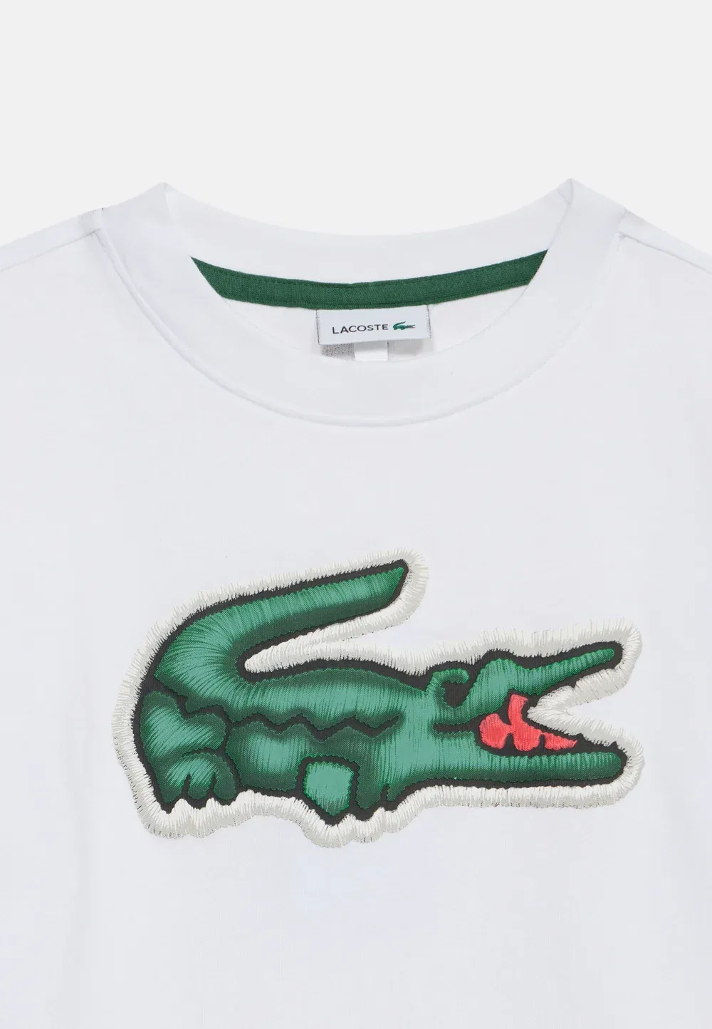 Футболка с объемным принтом Lacoste, Blanc — фото 4