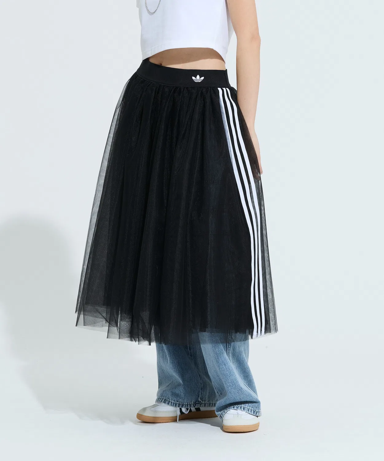 Женская юбка из тюля с кулиской Adidas Originals, Black
