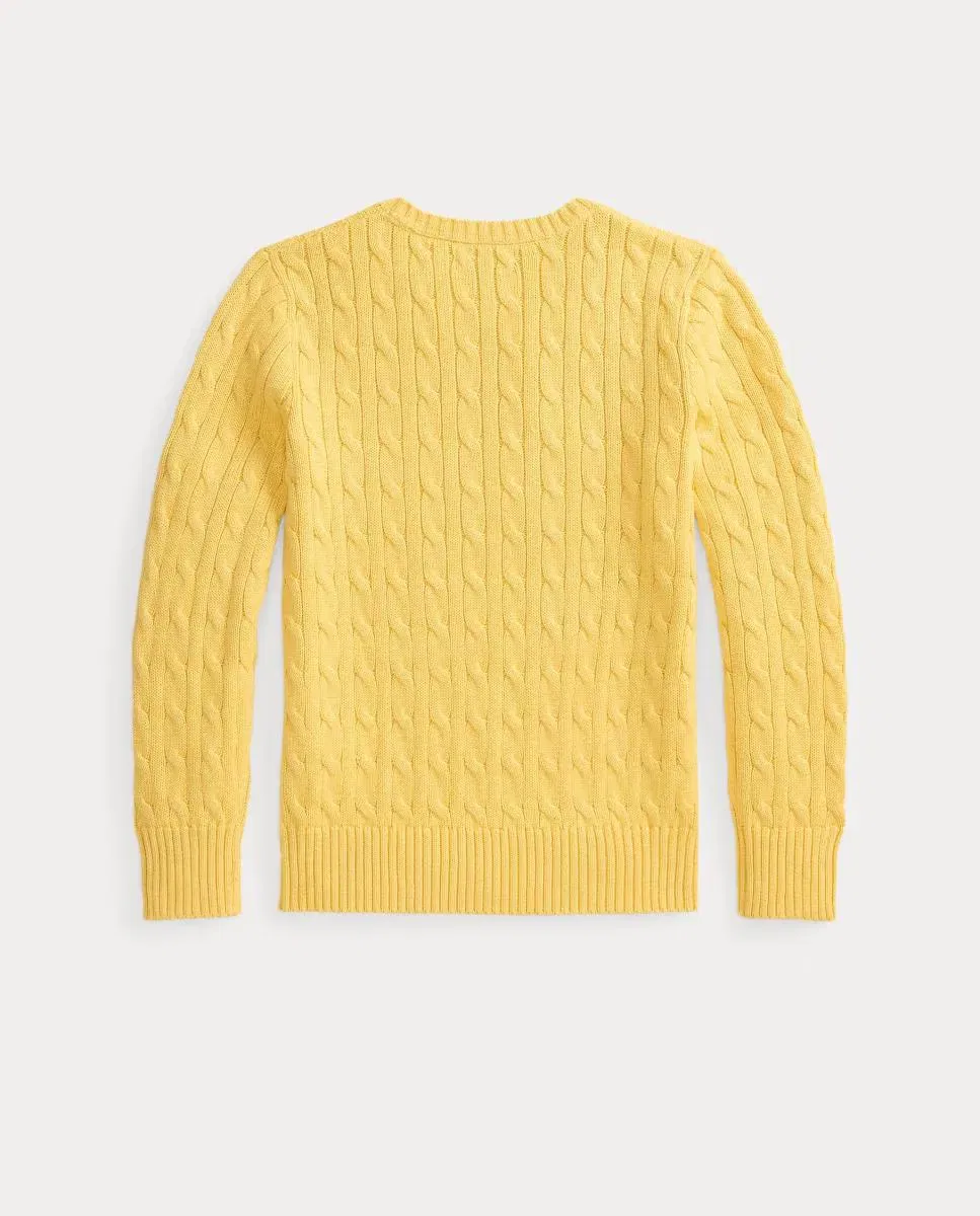 Детский джемпер с рисунком «косичка» Polo Ralph Lauren, Amarillo — фото 2