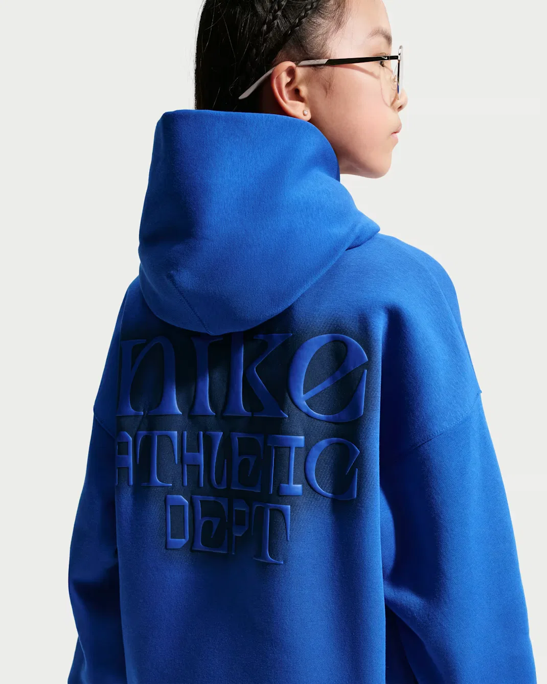Толстовка большого размера для детей постарше Nike Sportswear Club Fleece, Game Royal/Midnight Navy/Game Royal — фото 4
