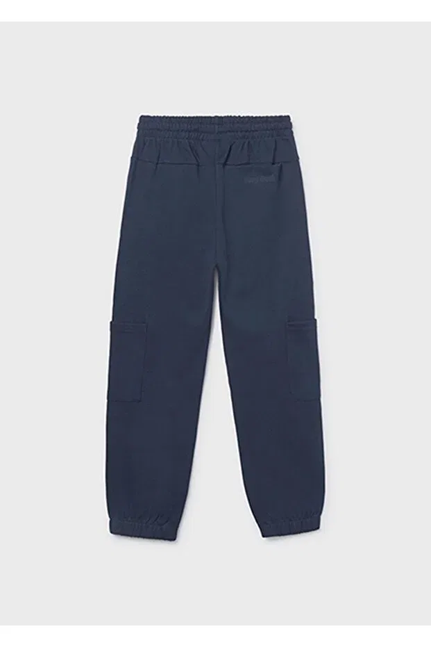 Детские спортивные штаны для девочек с принтом Mayoral, Navy Blue — фото 3