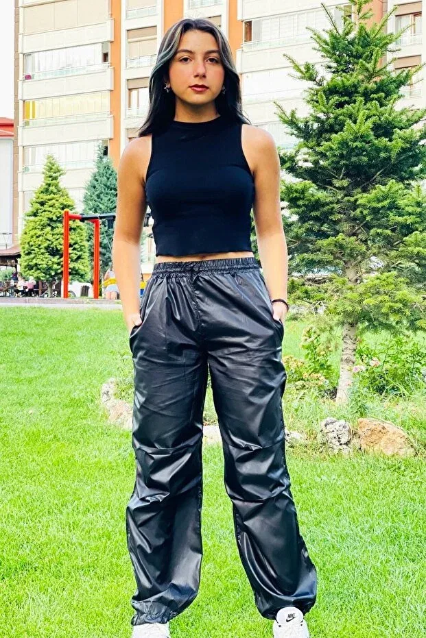 Детские джоггеры для девочек Oversize Jannock, Black — фото 3