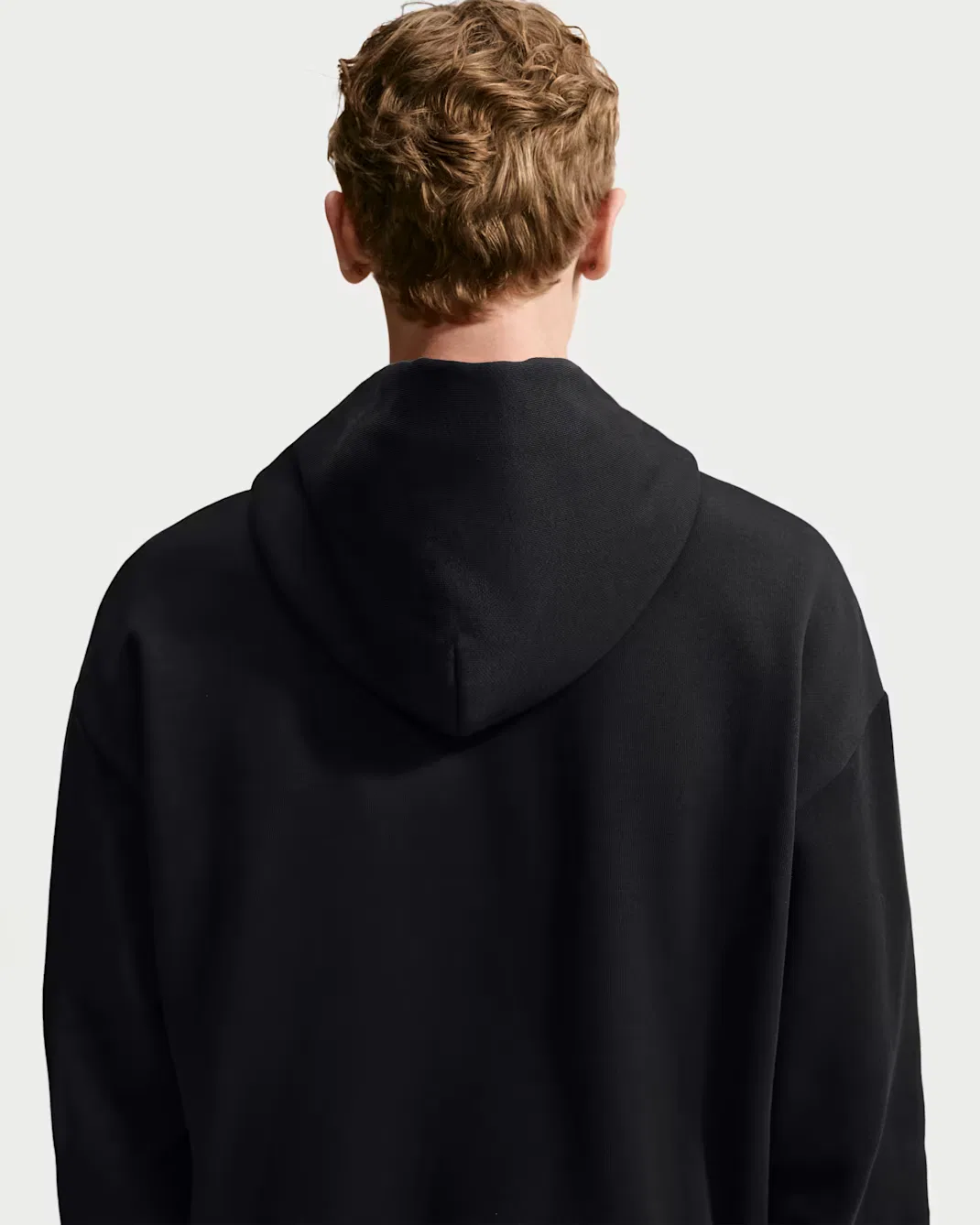Мужская толстовка с капюшоном Nike Solo Fleece, Total Black/Sail — фото 2