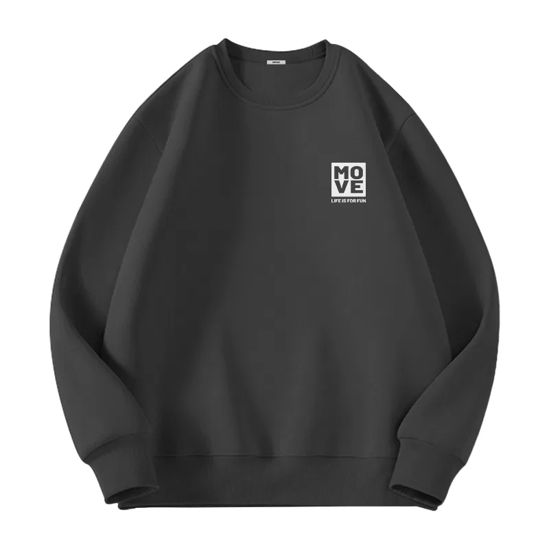 Детский свитшот с принтом Heartbeat Label Chest Logo MINISO, Dark Gray