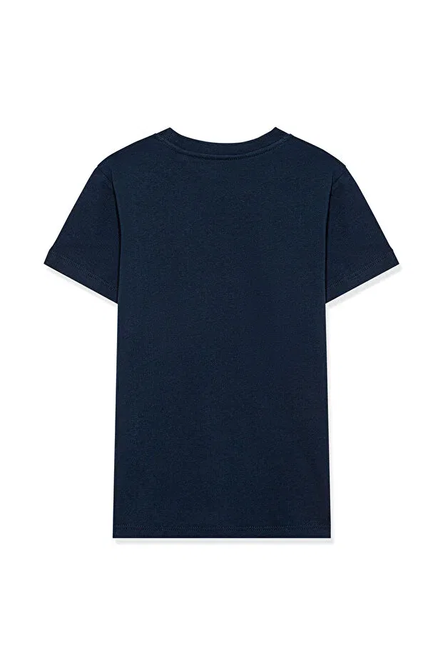 Детская футболка с принтом M Logo Mavi, Navy Blue-70490 — фото 4